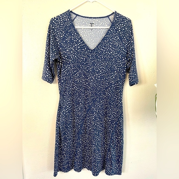 Title Nine Sayonara Cafe Buttah Dress Medium Navy - Picture 2 of 11
